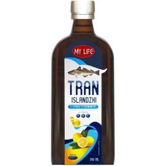 Tran islandzki, o sm. cytrynowym, 250 ml