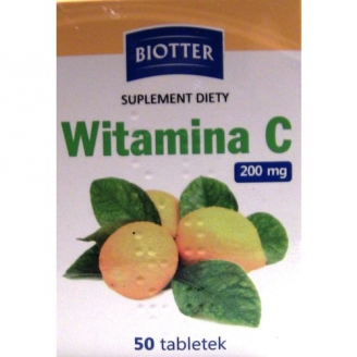Witamina C  200 mg, tabl., Biotter, 50 szt