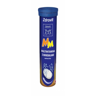 Zdrovit MM, Multiwitamina z minerałami, 20 tabletek musujących