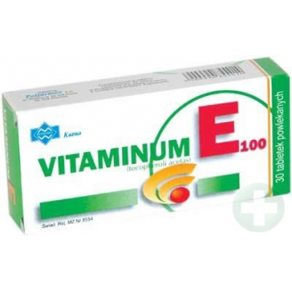 VITAMINUM E 100 0,1 G TABL. POWL. 30 TABL. BLISTRY