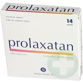 PROLAXATAN O SMAKU JABŁKOWYM 10 G PROSZEK -> PŁYN 14 TOREBEK 10,165 G