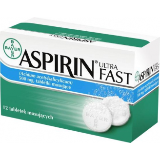 ASPIRIN ULTRA FAST (PRZECIW MIGRENOWYM BÓLOM GŁOWY) 12 TABLETEK