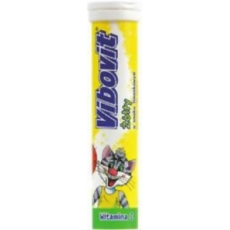 VIBOVIT ŻÓŁTY O SMAKU LIMONKOWYM WITAMINA C 0,06 G TABL. MUSUJĄCE 20 TABL.
