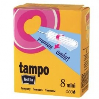 TAMPO BELLA MINI - TAMPONY BEZ  APLIKATORA, 8 SZTUK