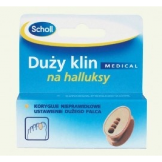 Scholl Problemy stóp Duży klin na halluksy