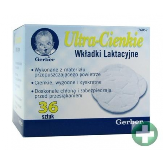 GERBER WKŁADKI LAKTACYJNE ULTRACIENKIE 36 SZT.