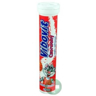 VIBOVIT CZERWONY SMAK MALINOWY WITAMINY + ŻELAZO 20 TABLETEK MUSUJĄCYCH