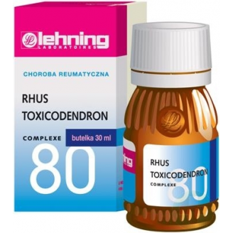 RHUS TOXIDENDRON COMPLEXE NR 80 KROPLE 30 ML. /CHOROBA REUMATYCZNA/