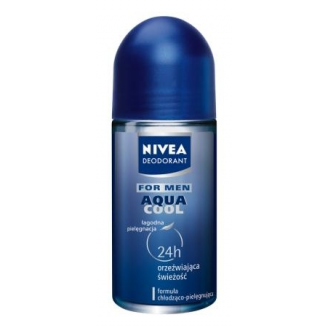 NIVEA DEO - DEZODORANT W KULCE (ROLL-ON) AQUA COOL DLA MĘŻCZYZN 50 ML