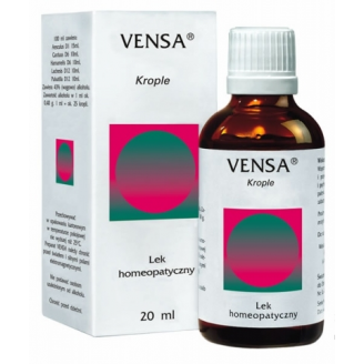 VENSA KROPLE HOMEOPATYCZNE 20 ML - ŻYLAKI, CHOROBY ŻYŁ, HEMOROIDY