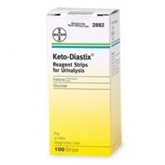 Keto Diastix, Paski do oznaczania stężenia glukozy i ciał ketonowych w moczu, 50 sztuk