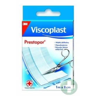 Plaster presto por, Hipoalergiczny plaster opatrunkowy, 1 m x 8 cm