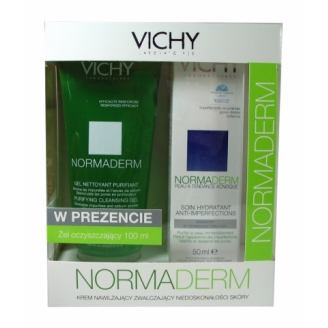 VICHY NORMADERM KREM ZWALCZAJĄCY NIEDOSKONAŁOŚCI SKÓRY + ŻEL OCZYSZCZAJĄCY