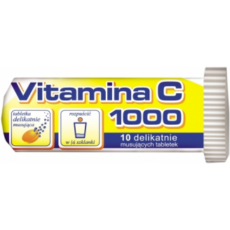 Vitaminum C, Bez cukru, 1000 mg, 10 tabletek musujących