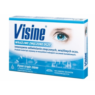 Visine, Wrażliwe zmęczone oczy, krople 0,5 ml, 10 fiolek