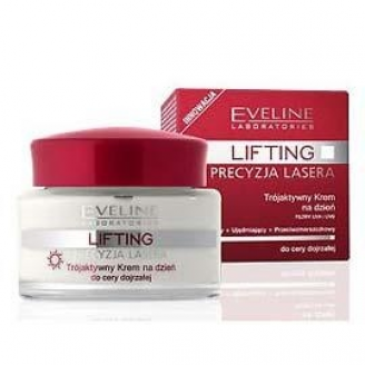 EVELINE LIFTING PRECYZJA LASERA 50+ TRÓJAKTYWNY KREM NA DZIEŃ