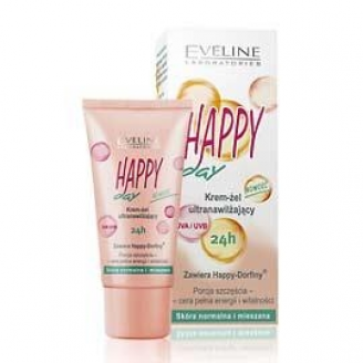 EVELINE HAPPY DAY - KREM-ŻEL NAWILŻAJĄCY DO CERY NORMALNEJ I MIESZANEJ 50 ML
