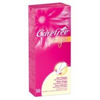 CAREFREE - WKŁADKI HIGIENICZNE ZE SKRZYDEŁKAMI STRING TANGA 30 SZT