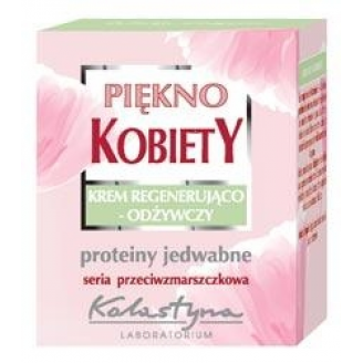 KOLASTYNA PIĘKNO KOBIETY - KREM REGENERUJĄCY PROTEINY JEDWABIU I WITAMINY 50 ML