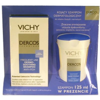 VICHY DERCOS KOJĄCY SZAMPON DERMATOLOGICZNY DO WŁ. TŁUST. 200 ML+125 ML GRATIS!