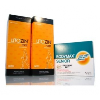LITOZIN FORTE 200 KAPS. - 2 OPAKOWANIA + BODYMAX SENIOR GRATIS