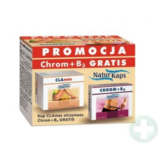 NATURKAPS CLA MAX 40 KAPS. + CHROM + B3 60 KAPS. GRATIS (2 + 1 GRATIS)