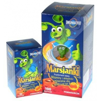MARSJANKI IMUNACTIV OD 7 ROKU ŻYCIA POMARAŃCZOWE 100 SZT. + 30 SZT. GRATIS