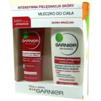 GARNIER IPS SKÓRA WRAŻLIWA ZESTAW: MLECZKO 250 ML + KREM DO RĄK GRATIS!
