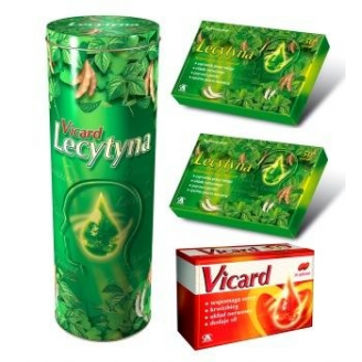 VICARD LECYTYNA 3 X 40 TABLETEK + VICARD DRAŻETKI + OPAKOWANIE PREZENTOWE