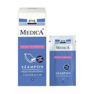 EVA MEDICA SZAMPON PRZECIWŁUPIEŻOWY Z KETOKONAZOLEM 6 ML x 6 SASZETEK