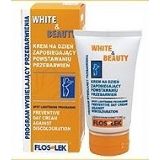 FLOS-LEK WHITE & BEAUTY - KREM NA DZIEŃ ZAPOBIEGAJĄCA POWSTAWANIU PRZEBARWIEŃ