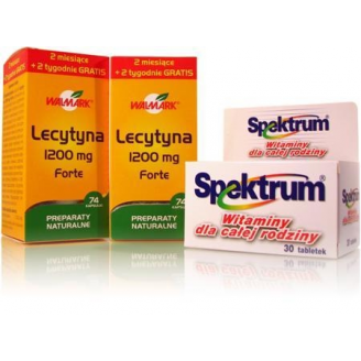 LECYTYNA FORTE 2 OPAKOWANIA 74 KAPSUŁKI + WITAMINY SPEKTRUM GRATIS