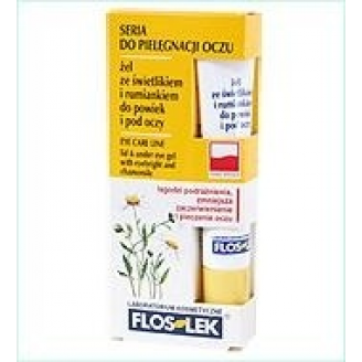 FLOS-LEK ŻEL ZE ŚWIETLIKIEM I RUMIANKIEM DO POWIEK I POD OCZY 15 ML