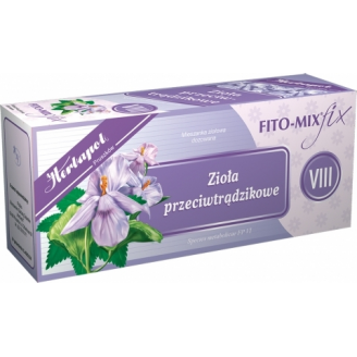 FITO-MIX VIII, ZIOŁA PRZECIWTRĄDZIKOWE, 25 TOREBEK PO 2 G