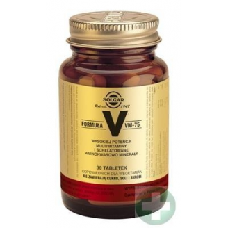 SOLGAR FORMUŁA VM-75 TABL. WITAMINY MINERAŁY 30 SZT.