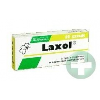 LAXOL 100 MG, CZOPKI DOODBYTNICZE 12 SZTUK