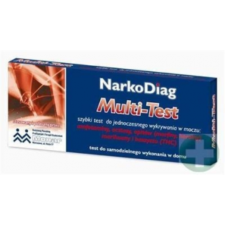 Narkodiag, Test do wykrywania w moczu narkotyków, Multi-test, 1 sztuka