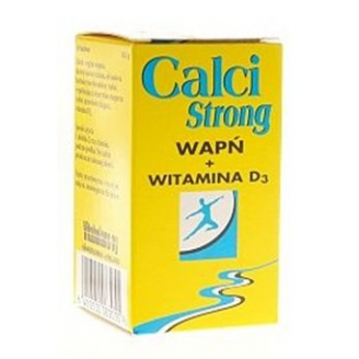 CALCI STRONG WAPŃ + WITAMINA D3 60 TABL. DO SSANIA O SMAKU MIĘTOWYM