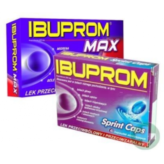 IBUPROM MAX 12 TABLETEK + IBUPROM SPRINT CAPS 10 KAPS. - TANIEJ W ZESTAWIE!