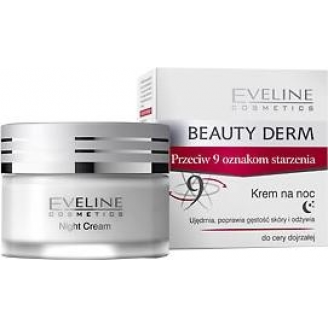 EVELINE BEAUTY DERM - KREM NA NOC PRZECIW 9 OZNAKOM STARZENIA