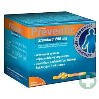PREVENTIC STANDARD OLEJ Z WĄTROBY REKINA 120 KAPSUŁEK