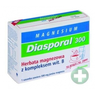 MAGNESIUM DIASPORAL 300 HERBATA Z KOMPLEKSEM WIT B 20 SZT.