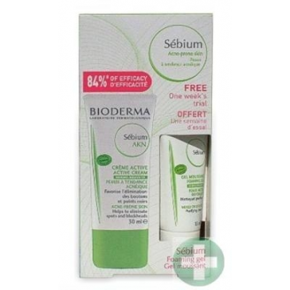 BIODERMA SEBIUM AKN KREM PRZECIWTRĄDZIKOWY 30 ML + MINIPRODUKT !