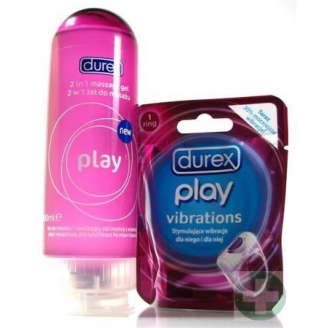 DUREX PLAY 2W1 ŻEL INTYMNY DO MASAŻU Z WITAMINĄ E + NAKŁADKA WIBRACYJNA !
