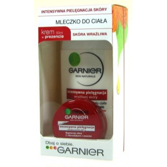 GARNIER IPS SKÓRA WRAŻLIWA ZESTAW: MLECZKO 250 ML + KREM 50 ML GRATIS!
