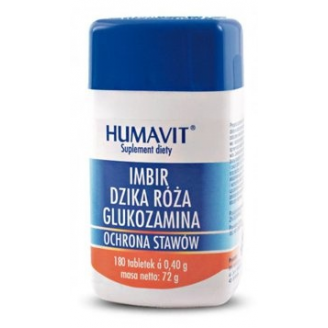 HUMAVIT IMBIR DZIKA RÓŻA GLUKOZAMINA 180 TABLETEK