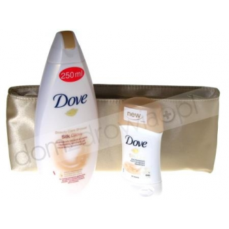 DOVE SILK - ZESTAW W KOSMETYCZCE: SZTYFT 40 G +  ŻEL POD PRYSZNIC 250 ML