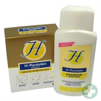 H-PANTOTEN 120 TABLETEK + SZAMPON Z ODŻYWKĄ DO WŁOSÓW TŁUSTYCH 200 ML GRATIS !!!