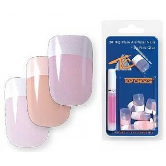 TOP CHOICE - SZTUCZNE PAZNOKCIE FRENCH MANICURE (7866)