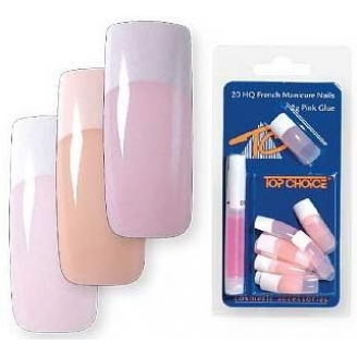 TOP CHOICE - SZTUCZNE PAZNOKCIE FRENCH MANICURE (7774)